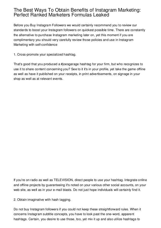 the best ways to obtain benefits of instagram marketing perfect ranked marketers formulas leaked - best instagram follower marketer
